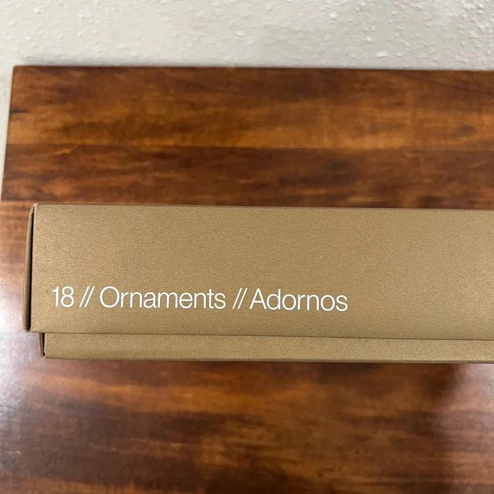 Crate & Barrel Medium Winter Metallics Christmas Ornaments, Boxed Set of 18